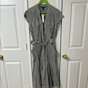 Striped Black and White Dress